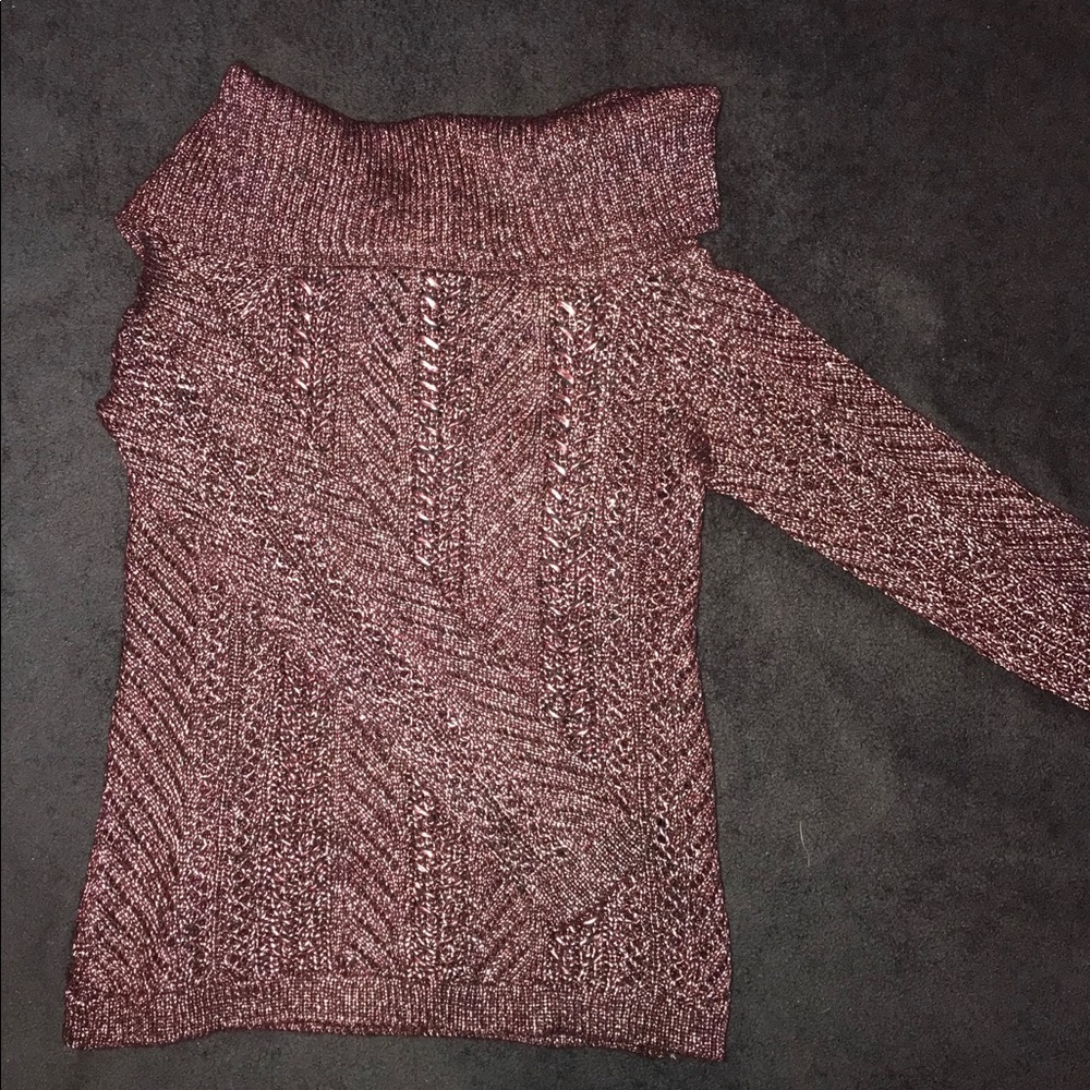 Purple shimmer sweater